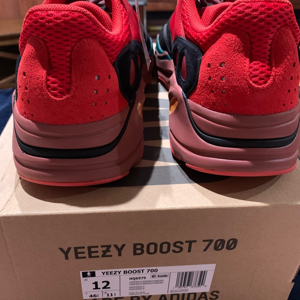 SOLD SOLD !! 2022 Adidas Yeezy Boost 700 Hi-Res Red, new with tags . Size 12. - Picture 5 of 13